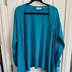 Avenue Teal Open-Front jacket